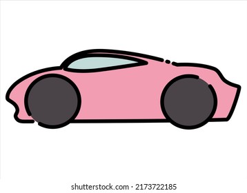 organic vector cartoon car shape