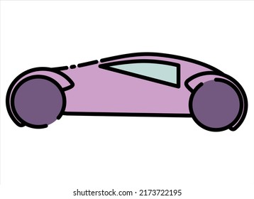 organic vector cartoon car shape