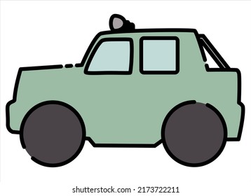 organic vector cartoon car shape