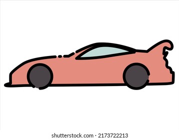 organic vector cartoon car shape