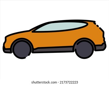 organic vector cartoon car shape