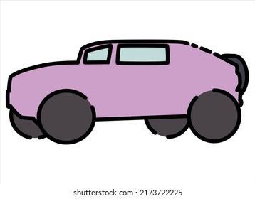 organic vector cartoon car shape