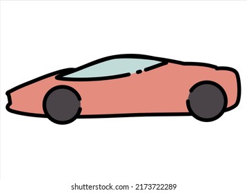 forma de coche de dibujos animados de vectores orgánicos