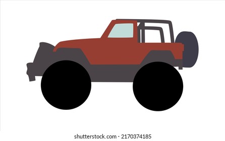 organic vector cartoon jeep shape