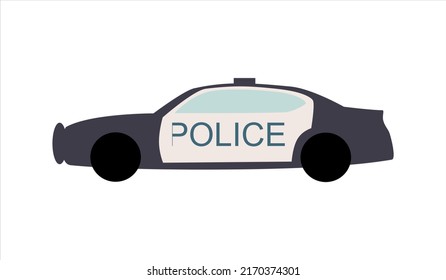 organic vector cartoon police car shape