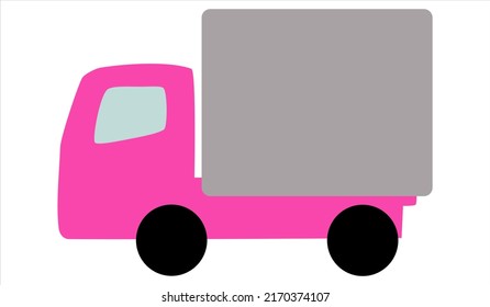 organic vector cartoon truck shape