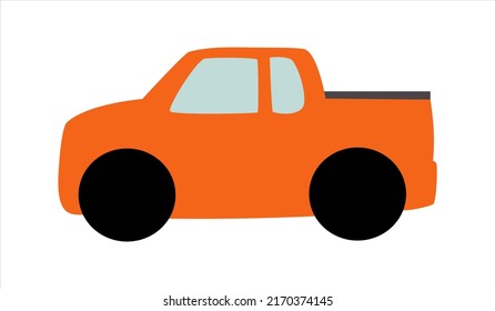 organic vector cartoon truck shape