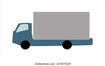 organic vector cartoon truck shape