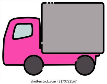 organic vector cartoon truck shape