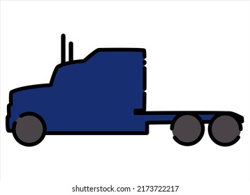 organic vector cartoon truck shape