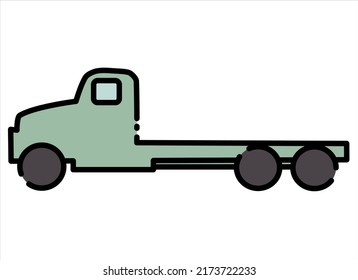 organic vector cartoon truck shape