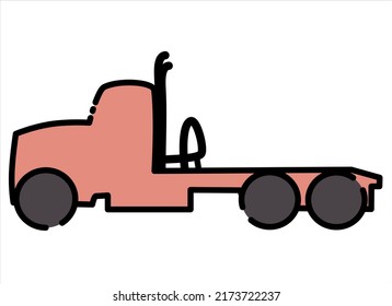 organic vector cartoon truck shape