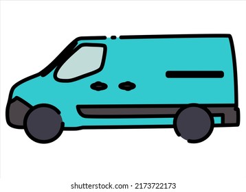 organic vector cartoon van shape