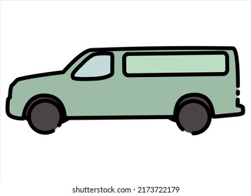 organic vector cartoon van shape