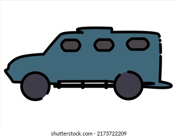 organic vector cartoon van shape