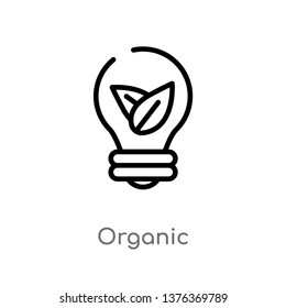 organic vector line icon. Simple element illustration. organic outline icon from technology concept. Can be used for web and mobile
