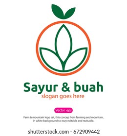 organic vector logo design.