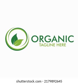 Diseño del logotipo vectorial orgánico. Diseño del logo de la ilustración vectorial de la hoja de la naturaleza. Plantilla para crear logotipos, etiquetas o marcas