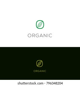 Organic vector logo. Natural, organic, eco, farm, fresh,