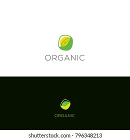 Organic vector logo. Natural, organic, eco, farm, fresh,