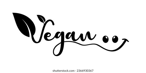 Organic vegan 100% with leaves, Bio, eco icon or symbol. lactose free, vegan, no meat, healthy, fresh food. Green logo. Vegetarian healthy food. Nature, ecology. veganism slogan or quote. Go vegan.