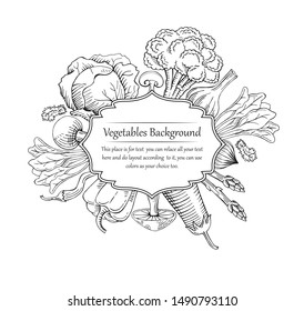 organic vegetable food template with text template