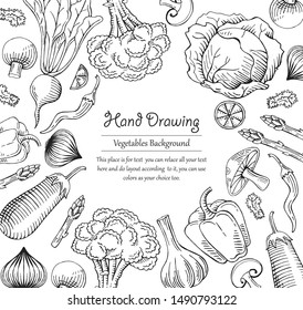 organic vegetable food template with text template
