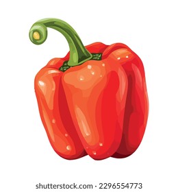 organic vegetable pepper, ripe and healthy eating icon