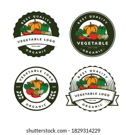 Organic Vegetable Template Logo Design