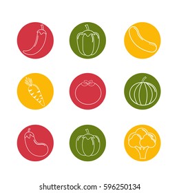 organic vegetables background icon