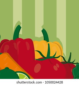 Organic vegetables cartoons