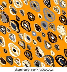 Organic vegetarian avocado pattern - hand drawn style vector.