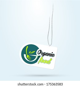 Organic vegetarian bio green eco food icon paper 