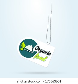 Organic vegetarian bio green eco food icon paper 