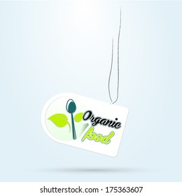 Organic vegetarian bio green eco food icon paper 