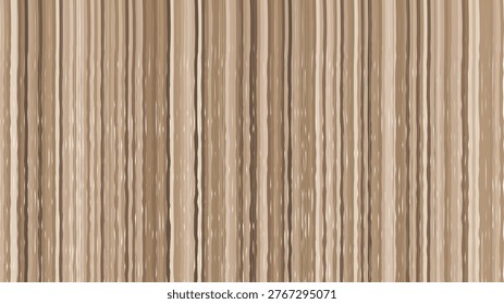 Organic vertical striped background with irregular brush strokes in earthy brown and beige tones, a seamless natural wood grain texture for modern design.