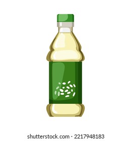 Organic Vinegar Bottle Cartoon. Organic Vinegar Bottle Sign. Isolated Symbol Vector Illustration