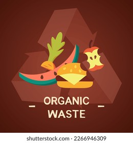 Organic waste composition vector illustration