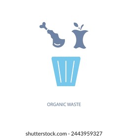 organic waste concept line icon. Simple element illustration. organic waste concept outline symbol design.