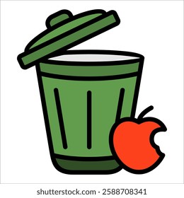 Organic Waste Icon Element For Design