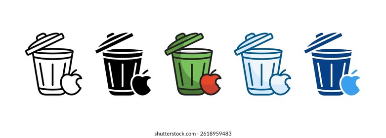 Organic Waste Icon Set Multiple Style Collection