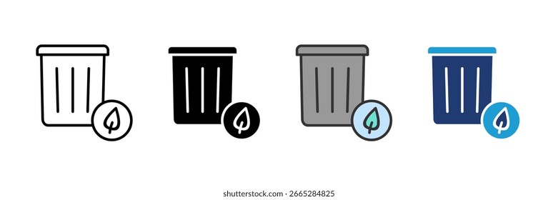 Organic Waste Icon Set Multiple Style Collection