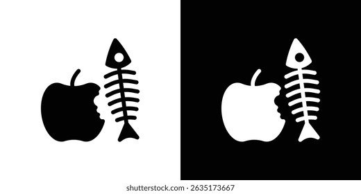 Organic waste icon in solid flat trendy design style.