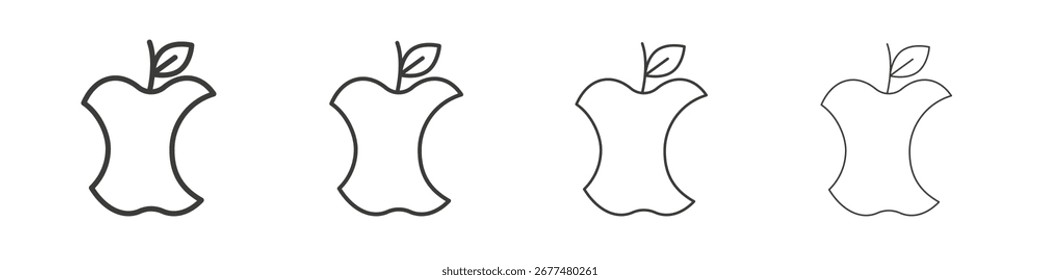 Símbolo de icono de residuos orgánicos. Vector aislado ilustración.