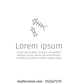 Organic waste. Line icon. Vector sign.