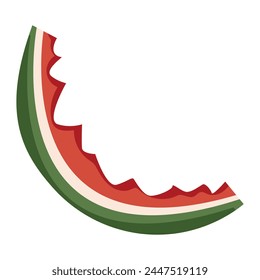 organic waste, namely the peel from an uneaten piece of watermelon for posters, banners or packaging