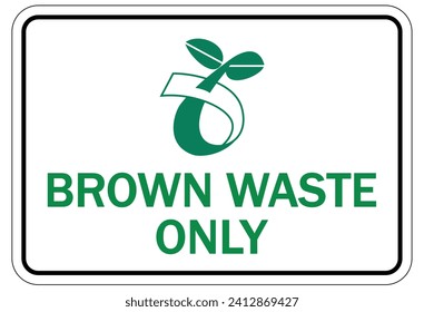 Organic waste recycle compost sign and labels