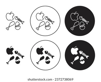 Organic waste Sign Set. Compost waste vector icon for UI designs.