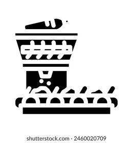 organic waste sorting glyph icon vector. organic waste sorting sign. isolated symbol illustration