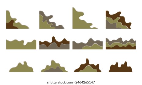 Organic Wave Corner Decoration Shape, Vector Illustration. Abstract Fluid Liquid Form Element on White Background